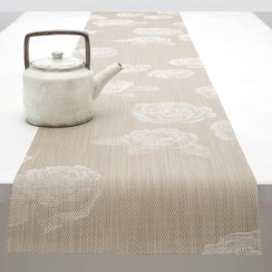 imageMartha by Martha Stewart  Chilewich Rosette 14x72 Table Runner in Burnt CoralFlax