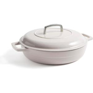 imageMartha by Martha Stewart 5 QT European Enameled Cast Iron Dutch Oven wLid  CobblestoneCobblestone