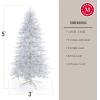imageMartha Stewart 5 Foot Silver Tinsel Christmas Tree with Clear LightsSilver  Clear Lights