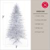imageMartha Stewart 5 Foot Silver Tinsel Christmas Tree with Clear LightsSilver  Colored Lights