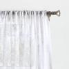 imageMartha Stewart Aster Acanthus SemiSheer Rod Pocket Window Curtain Panel Pair 84quot WhiteWhite