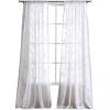 imageMartha Stewart Aster Acanthus SemiSheer Rod Pocket Window Curtain Panel Pair 84quot WhiteWhite