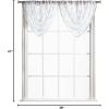 imageMartha Stewart Aster Acanthus SemiSheer Rod Pocket Window Curtain Panel Pair 84quot WhiteWhite
