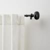 imageMartha Stewart Barrington Curtain Rod for Windows 36 to 66 inches Adjustable Length 75 inch Diameter Metal Curtain Rod with Round Finials 36  66 Matte BlackBlack