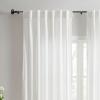 imageMartha Stewart Barrington Curtain Rod for Windows 36 to 66 inches Adjustable Length 75 inch Diameter Metal Curtain Rod with Round Finials 36  66 Matte BlackBlack