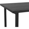 imageMartha Stewart Beckett Modern Trestle Desk with Open Side Shelving in Black Wood Grain FinishBlack Wood Grain