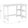 imageMartha Stewart Beckett Modern Trestle Desk with Open Side Shelving in Black Wood Grain FinishWhite Wood Grain