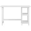 imageMartha Stewart Beckett Modern Trestle Desk with Open Side Shelving in Black Wood Grain FinishWhite Wood Grain