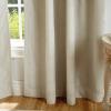 imageMartha Stewart Bedford Woven Plaid Blackout Back Tab Window Curtain Panel Pair 84quot WhiteLinen