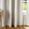 imageMartha Stewart Bedford Woven Plaid Blackout Back Tab Window Curtain Panel Pair 84quot WhiteWhite
