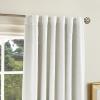 imageMartha Stewart Bedford Woven Plaid Blackout Back Tab Window Curtain Panel Pair 84quot WhiteWhite