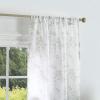 imageMartha Stewart Bellefield Floral Sheer Rod Pocket Window Curtain Panel Pair 84quot LinenLinen