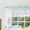 imageMartha Stewart Bellefield Floral Sheer Window Curtain Valance and Tiers Set LinenAqua