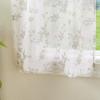 imageMartha Stewart Bellefield Floral Sheer Window Curtain Valance and Tiers Set LinenLinen