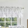 imageMartha Stewart Bellefield Floral Sheer Window Curtain Valance and Tiers Set LinenLinen