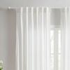 imageMartha Stewart Bergen Curtain Rod for Windows 66 to 120 inches Adjustable Length 75 inch Diameter Metal Curtain Rod with Round Finials 66  120 White Washed WoodWhite