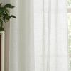 imageMartha Stewart Boho Curtains Macrame Decor Textured Sheer Rod Pocket Window Curtain Panel Pair 84quot LinenLinen