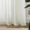 imageMartha Stewart Boho Curtains Macrame Decor Textured Sheer Rod Pocket Window Curtain Panel Pair 84quot LinenLinen