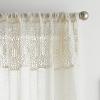 imageMartha Stewart Boho Curtains Macrame Decor Textured Sheer Rod Pocket Window Curtain Panel Pair 84quot LinenLinen