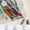 imageMartha Stewart Brody Desk Organizer with Drawer Stackable Plastic Desk Storage Box Organizer for Office Bathroom Countertop or Dorm 1275quot x 775quot Clear6 x 75