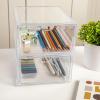 imageMartha Stewart Brody Desk Organizer with Drawer Stackable Plastic Desk Storage Box Organizer for Office Bathroom Countertop or Dorm 1275quot x 775quot Clear6 x 75