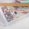 imageMartha Stewart Brody Desk Organizer with Drawer Stackable Plastic Desk Storage Box Organizer for Office Bathroom Countertop or Dorm 1275quot x 775quot Clear1275 x 775