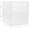 imageMartha Stewart Brody Desk Organizer with Drawer Stackable Plastic Desk Storage Box Organizer for Office Bathroom Countertop or Dorm 1275quot x 775quot Clear6 x 75