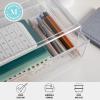 imageMartha Stewart Brody Desk Organizer with Drawer Stackable Plastic Desk Storage Box Organizer for Office Bathroom Countertop or Dorm 1275quot x 775quot Clear1275 x 775
