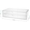 imageMartha Stewart Brody Desk Organizer with Drawer Stackable Plastic Desk Storage Box Organizer for Office Bathroom Countertop or Dorm 1275quot x 775quot Clear1275 x 775