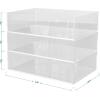 imageMartha Stewart Brody Desktop Storage Organizer Stack and Slide Plastic Organizer Tray Organizer for Office Kitchen or Vanity 1S 1M 1L3 x 75