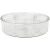 imageMartha Stewart Brody Divided Lazy Susan Organizer with 5 Removable Bins Plastic 360 Rotating Desk Storage Organizer 12 Inch Clear