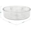 imageMartha Stewart Brody Divided Lazy Susan Organizer with 5 Removable Bins Plastic 360 Rotating Desk Storage Organizer 12 Inch Clear
