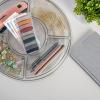 imageMartha Stewart Brody Divided Lazy Susan Organizer with 5 Removable Bins Plastic 360 Rotating Desk Storage Organizer 12 Inch Clear