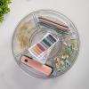 imageMartha Stewart Brody Divided Lazy Susan Organizer with 5 Removable Bins Plastic 360 Rotating Desk Storage Organizer 12 Inch Clear