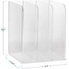 imageMartha Stewart Brody File Desktop Organizer 3 Section Desktop File Document Sorter Organizer File Organizer for Binders Folders Files 85quot W x 65quot D Clear