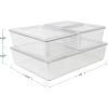 imageMartha Stewart Brody Plastic Storage Organizer Bins with Lids for Home Office Kitchen or Bathroom 4 Pack 2Small1Medium 1 Large ClearWhiteSet of 1