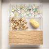 imageMartha Stewart Brody Plastic Storage Organizer Bins with Paulownia Wood Lids for Home Office Kitchen or Bathroom 3 Pack 2Small1MediumClearLight Natural