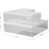 imageMartha Stewart Brody Plastic Storage Organizer Bins with Paulownia Wood Lids for Home Office Kitchen or Bathroom 3 Pack 2Small1MediumClearLight Natural