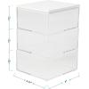 imageMartha Stewart Brody Plastic Storage Organizer Bins with Paulownia Wood Lids for Home Office Kitchen or Bathroom 3 Pack 2Small1MediumClearLight Natural