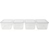 imageMartha Stewart Brody Plastic Storage Organizer Bins with Transparent Lids for Home Office Kitchen or Bathroom 4 Pack 675quot x 5quot