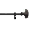 imageMartha Stewart Chatsworth Curtain Rod for Windows 66 to 120 inches Adjustable Length 75 inch Diameter Metal Curtain Rod with Round Finials 66  120 Oil Rubbed BronzeBronze