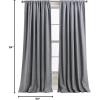imageMartha Stewart Clarkson Room Darkening Rod Pocket Window Curtain Panel Pair 84quot GreyGrey