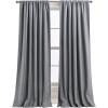 imageMartha Stewart Clarkson Room Darkening Rod Pocket Window Curtain Panel Pair 84quot GreyGrey