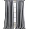 imageMartha Stewart Clarkson Room Darkening Rod Pocket Window Curtain Panel Pair 84quot GreyGrey