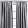 imageMartha Stewart Clarkson Room Darkening Rod Pocket Window Curtain Panel Pair 84quot GreyGrey