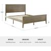 imageMartha Stewart Corbin Solid Wood Platform Bed with Wooden Headboard and Footboard Wood Slat Foundation No Box Spring Needed King Brown GrayBrown Gray