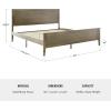 imageMartha Stewart Corbin Solid Wood Platform Bed with Wooden Headboard and Footboard Wood Slat Foundation No Box Spring Needed King Brown GrayBrown Gray