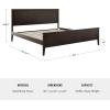 imageMartha Stewart Corbin Solid Wood Platform Bed with Wooden Headboard and Footboard Wood Slat Foundation No Box Spring Needed King Brown GrayDark Brown