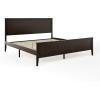 imageMartha Stewart Corbin Solid Wood Platform Bed with Wooden Headboard and Footboard Wood Slat Foundation No Box Spring Needed King Brown GrayDark Brown