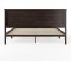 imageMartha Stewart Corbin Solid Wood Platform Bed with Wooden Headboard and Footboard Wood Slat Foundation No Box Spring Needed King Brown GrayDark Brown